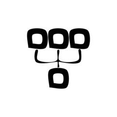 Hand drawn process diagram icon