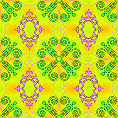  Seamless  pattern multicolor in the Arabian style.