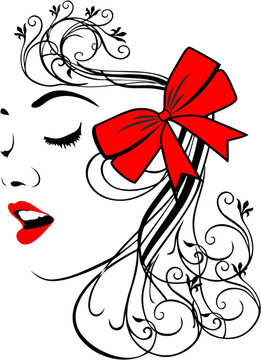 woman with lips