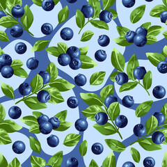 Vector flat flowers, leaves and berries icons silhouette seamless pattern. design gift wrapping paper, greeting cards, posters and banner design