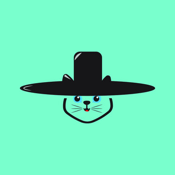 cowboy hat cat Logo
