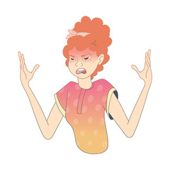 Anger rage and panic concept.