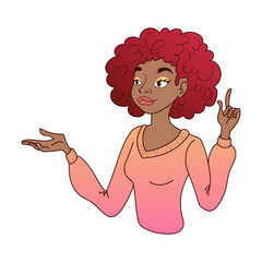 Hand language and gesticulating concept