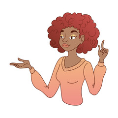 Hand language and gesticulating concept