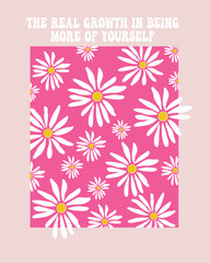 vector daisy patter. tee printed