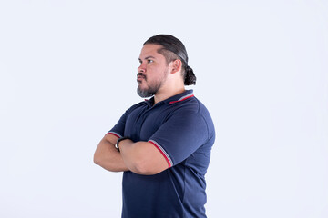 A bitter man in his 30s refuses to look, feeling offended and duped.
