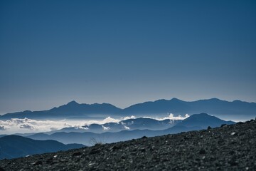 雲海と連峰
