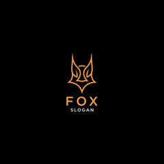 Fox logo design icon template