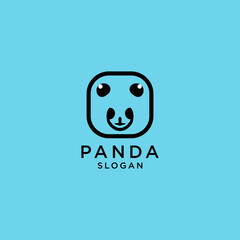 Panda logo design icon template