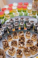 cake with chocolate and nuts