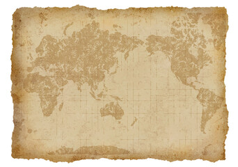 古い世界地図背景イメージ古紙