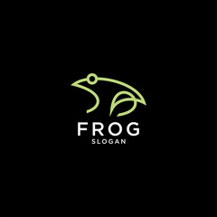 Frog logo design icon template