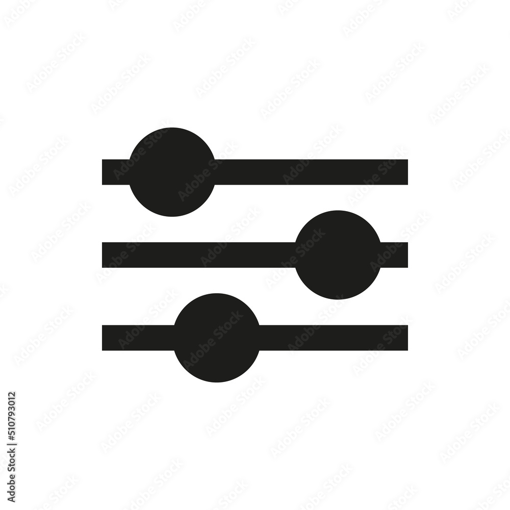 Poster slider solid icon. website parameter filter glyph vector symbol.