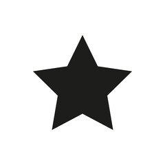 Obraz premium Rating star solid icon. Favorite item glyph vector symbol.