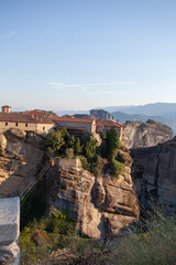 Cableway To The Monastery Of Meteora Kalambaka Greece