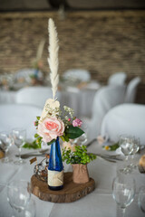 Décoration de table de mariage, salle de mariage