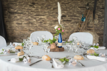 Décoration de table de mariage, salle de mariage