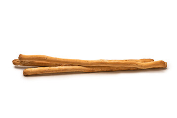 Bread sticks isolated on white background.