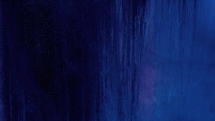 Ink drip texture. Color glitter haze. Night sea surface. Neon navy blue pink gradient grain paint...