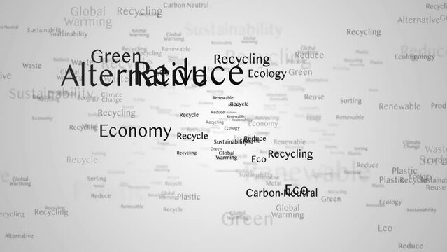 RECYCLING Keywords Animation, Background, Loop, 4k
