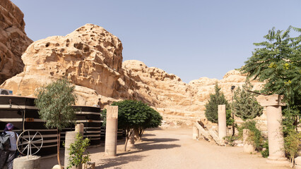 Desert scenary around Little Petra and Wadi Musa, in Jordan
