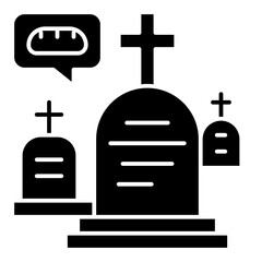 Obraz premium dead glyph icon