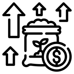 fertilizer line icon