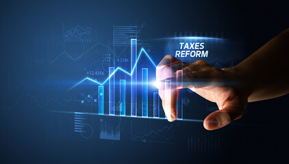 Hand touching business concept concept