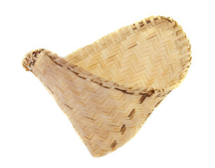 earthenwere steamer on white background