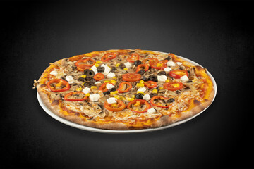 pizza on a plate