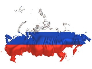 Russland mit Flagge