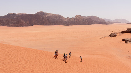 Fototapeta na wymiar Wadi rum desert. Protected natural reserve