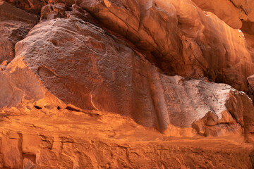Wadi rum desert. Protected natural reserve