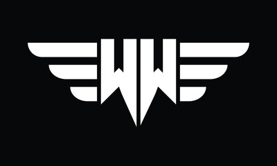 WW logo design vector template | monogram logo | abstract logo | wordmark logo | letter mark logo | business logo | brand logo | flat logo.