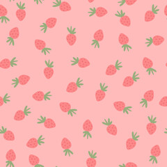 Abstract Minimalist Strawberry 90's seamless pattern