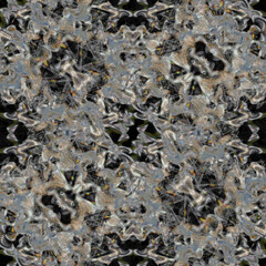 Classical grey doodle abstract decoration. Kaleidoscope shapes, seamless patterns, geometries.