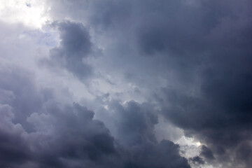 Storm clouds gathering in the sky for the thunderstorm