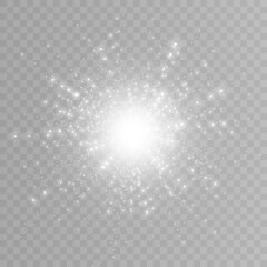 Light gold background with bokeh, falling golden sparks, dusty glitter with blur effect for the design of cards, invitations, congratulations, presentations.