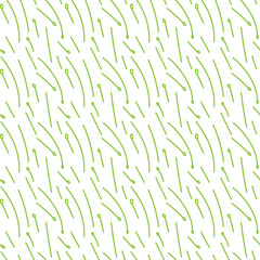 Seamless vector pattern of green elements on a white background