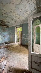 abandonment house interior grunge old walls window