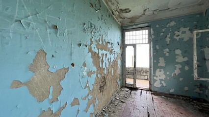 old abandoned building aged walls