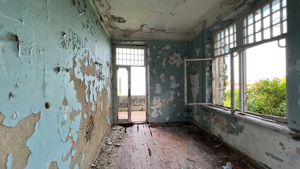 abandonment house interior grunge old walls window