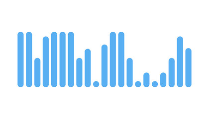 Recording of audio message template. UI element of audio record for smartphones. Vector illustration isolated in white background