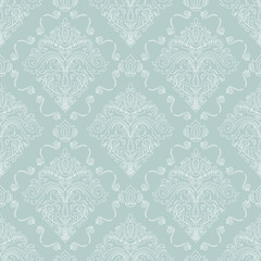 Orient vector classic pattern. Seamless abstract background with vintage elements. Orient light blue and white pattern. Ornament for wallpapers and packaging