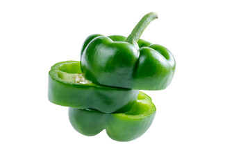 Sliced green peppers
