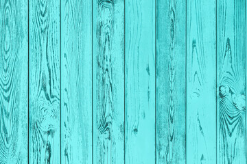Fototapeta na wymiar Weathered teal wooden background texture. Shabby blue painted wood.