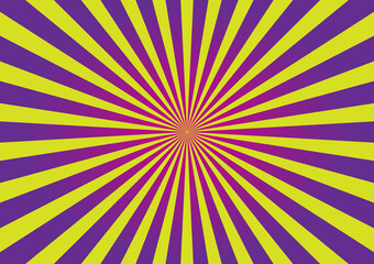 yellow and purple sun burst pattern background vector graphics. art vector illustration.