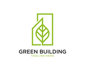 eco building tower vector logo design template