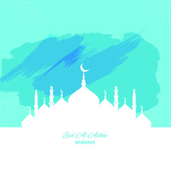 Cultural Eid Al Adha islamic colorful with mosque design religious background template 10