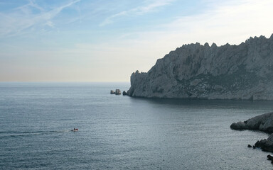 Fototapeta na wymiar Coastal landscape outside of Marseille, France